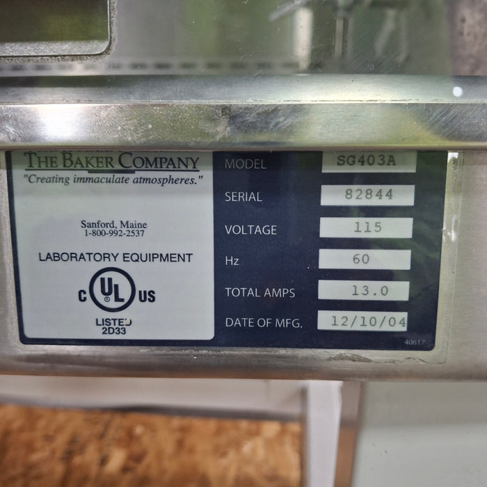 The Baker Company The Baker Company SG403A TX SterilchemGARD III Advance Research Lab reLink Medical