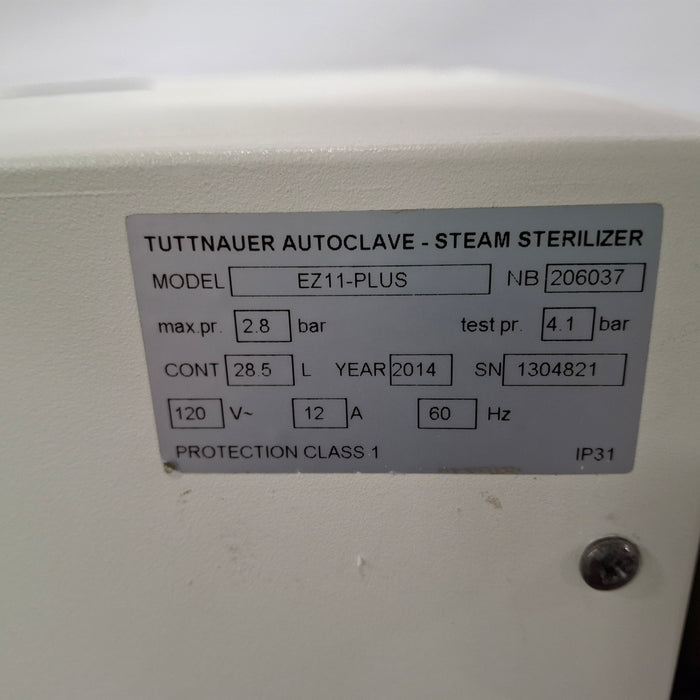 Tuttnauer Tuttnauer EZ11 Plus Autoclave Sterilizers & Autoclaves reLink Medical