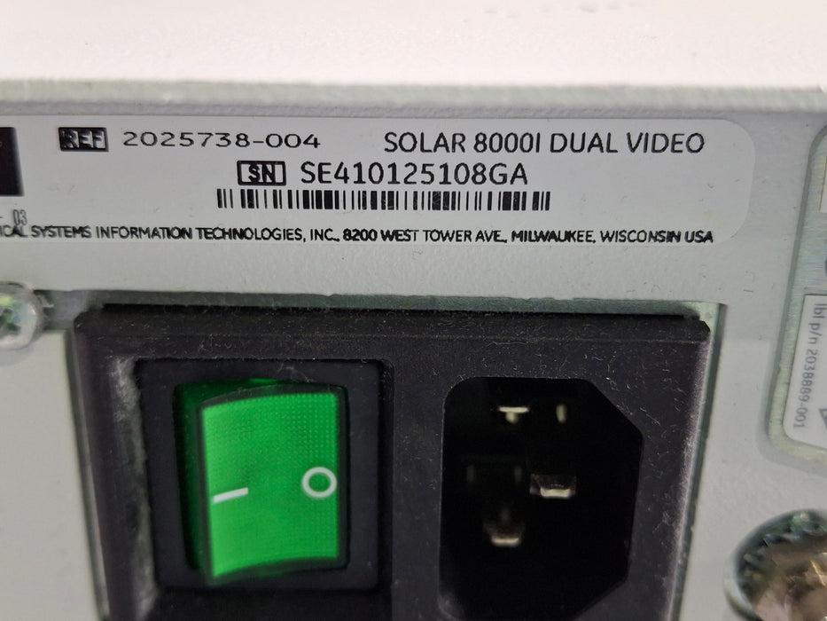 GE Healthcare Solar 8000i Patient Monitor