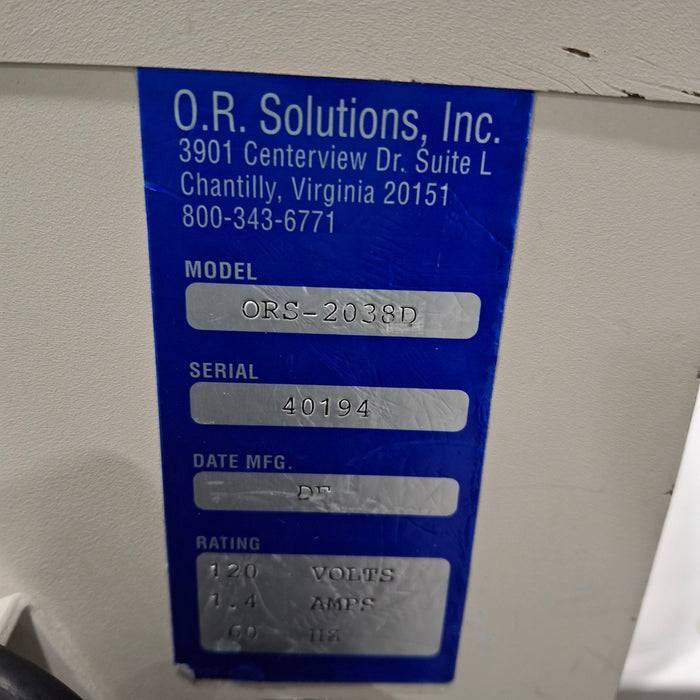 OR Solutions OR Solutions ORS-2038D Solution Warmer Surgical Equipment reLink Medical