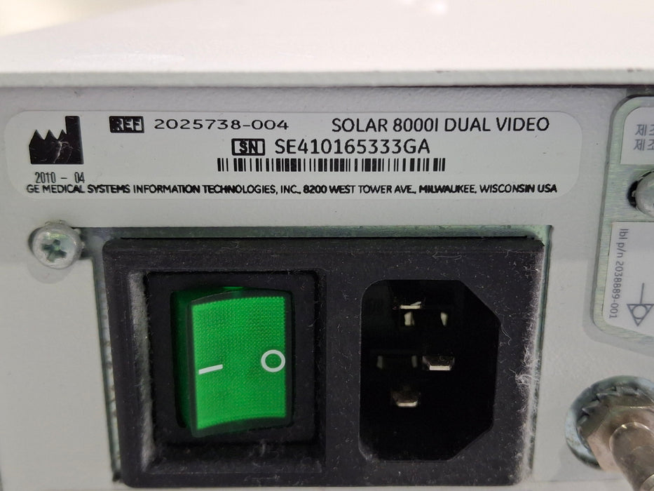 GE Healthcare Solar 8000i Patient Monitor