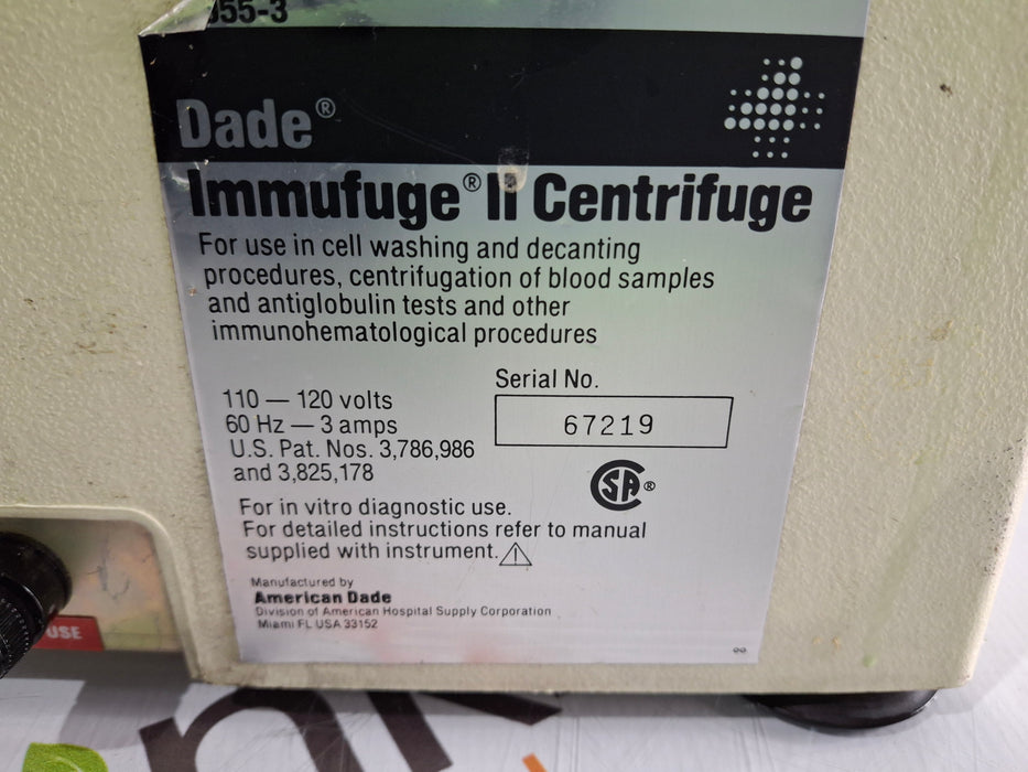 Baxter Immufuge II Centrifuge
