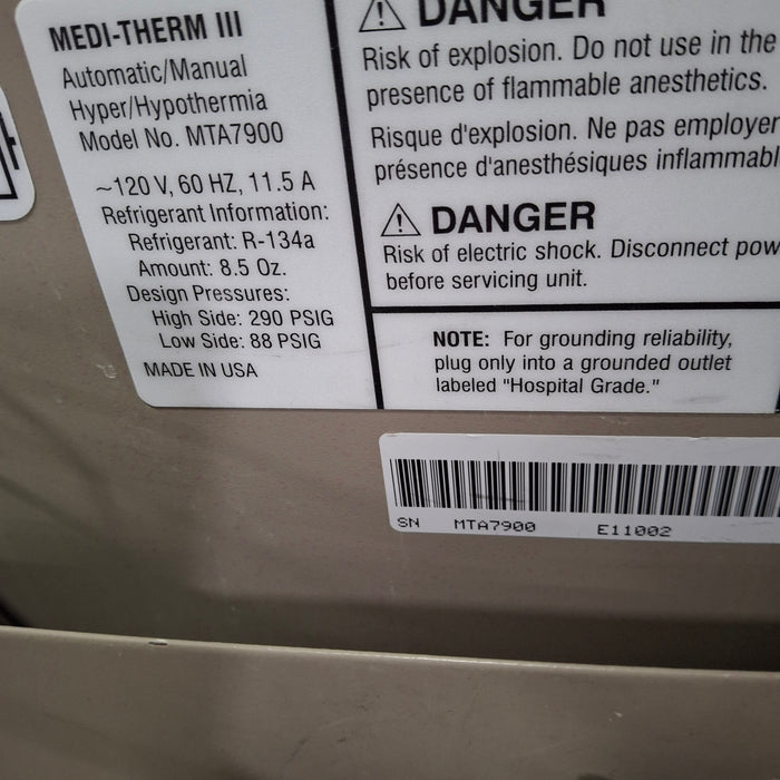 Gaymar Gaymar Medi-Therm III MTA7900 Hyper/Hypothermia Machine Temperature Control Units reLink Medical