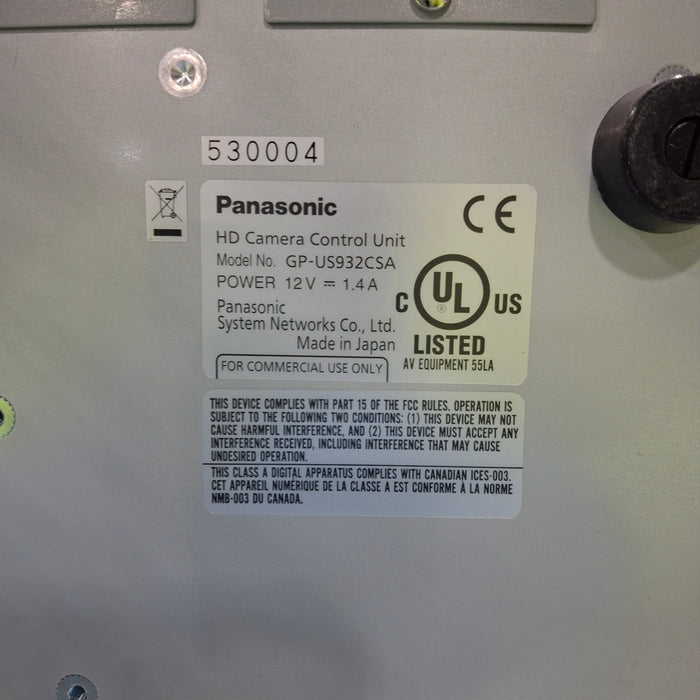 Panasonic Panasonic GP-US932CSA HD Camera Control Unit Computers Tablets & Networking reLink Medical