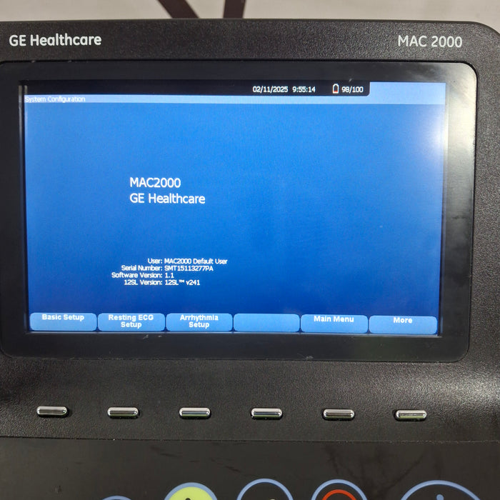 GE Healthcare MAC 2000 ECG