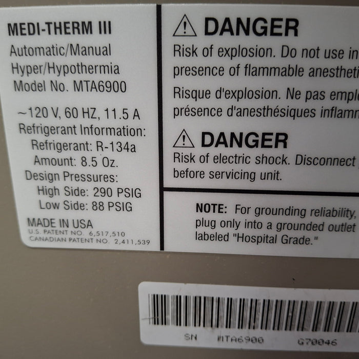 Gaymar Gaymar Medi-Therm III MTA6900 Hyper/Hypothermia Machine Temperature Control Units reLink Medical