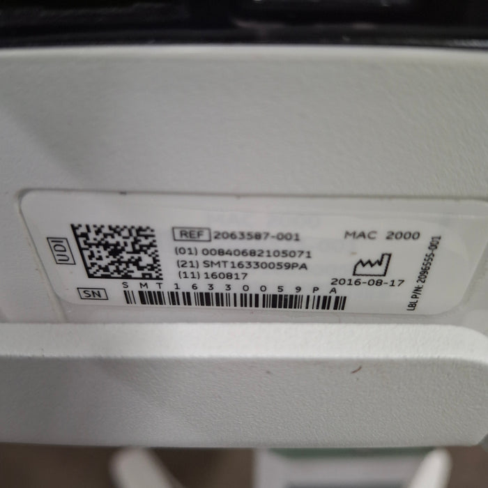 GE Healthcare MAC 2000 ECG w/Multilink Cable Module