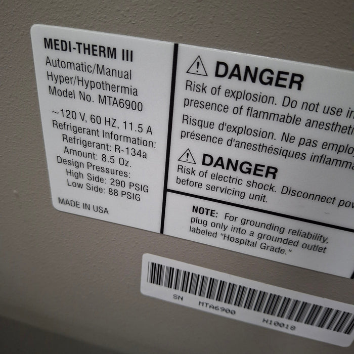 Gaymar Medi-Therm III MTA6900 Hyper/Hypothermia Machine