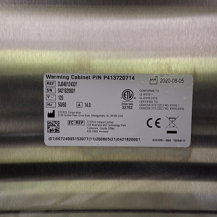 Steris Model DJ040124331 Dual Compartment Warming Cabinet