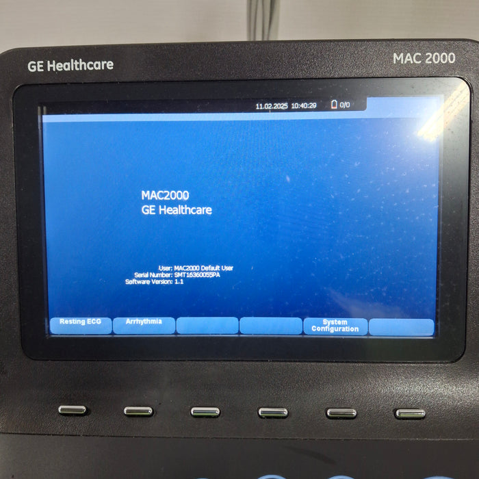 GE Healthcare MAC 2000 ECG w/Multilink Cable Module