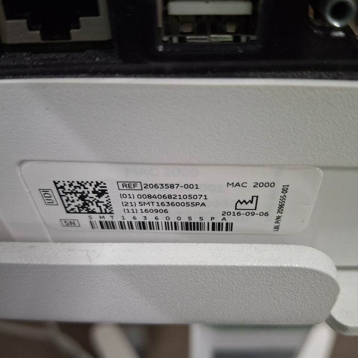 GE Healthcare MAC 2000 ECG w/Multilink Cable Module