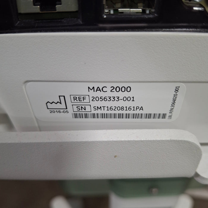 GE Healthcare GE Healthcare MAC 2000 ECG w/Multilink Cable Module Cardiology reLink Medical
