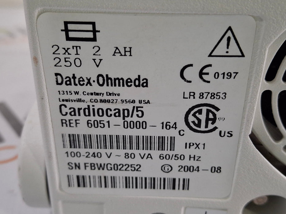 Datex-Ohmeda Cardiocap 5 Patient Monitor