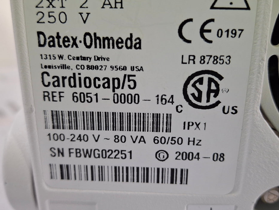 Datex-Ohmeda Datex-Ohmeda Cardiocap 5 Patient Monitor Patient Monitors reLink Medical