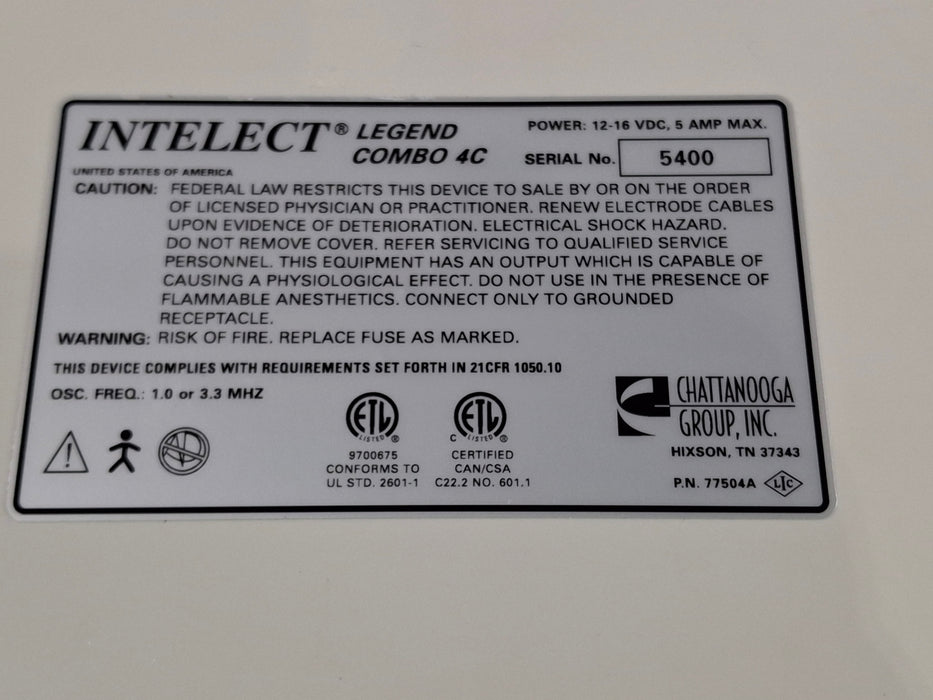 Chattanooga Group Intelect Legend Combo 4C Legend Combo