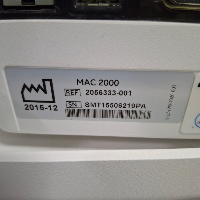 GE Healthcare MAC 2000 ECG w/Multilink Cable Module