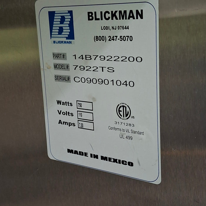 Blickman 7922TS Warming Cabinet