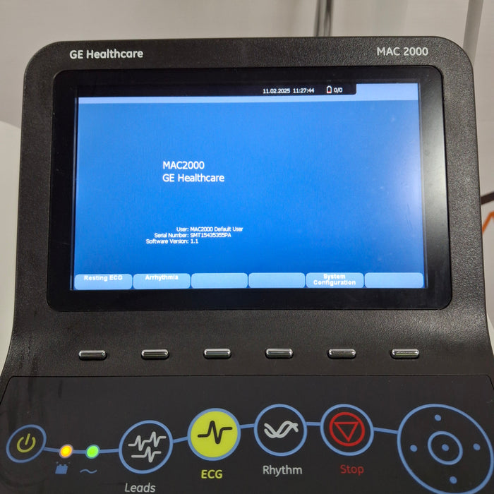 GE Healthcare MAC 2000 ECG w/Multilink Cable Module