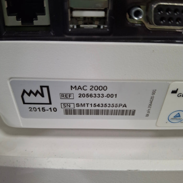 GE Healthcare MAC 2000 ECG w/Multilink Cable Module
