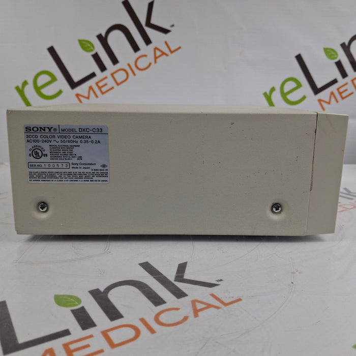 Sony Sony DXC-C33 3CCD Color Video Camera Consule Surgical Microscopes reLink Medical