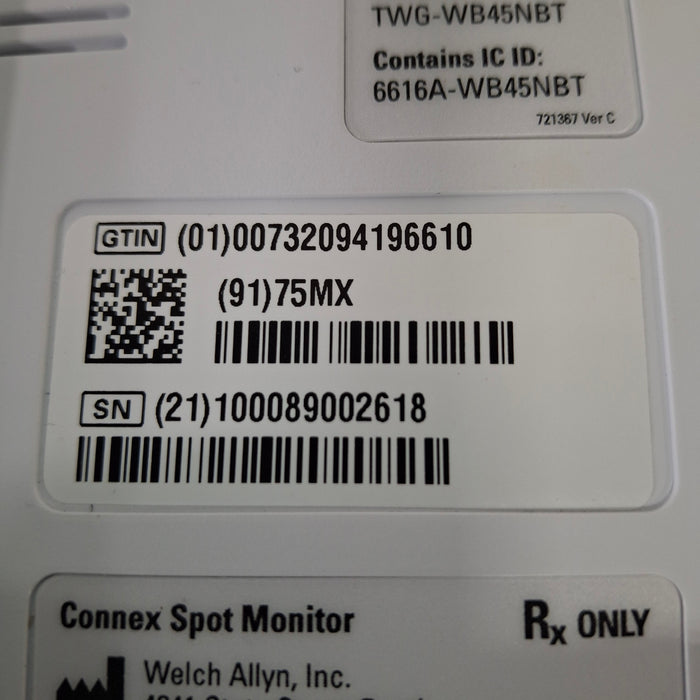 Welch Allyn Connex Spot 75MX Vital Signs Monitor Monitor