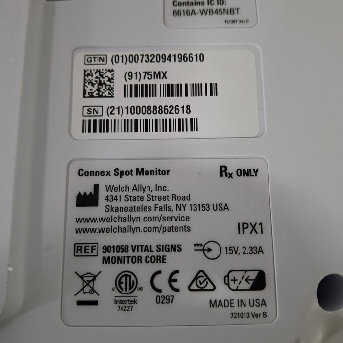 Welch Allyn Connex Spot 75MX Vital Signs Monitor Monitor