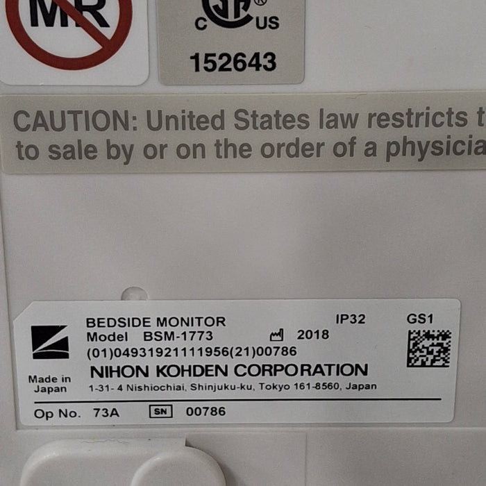 Nihon Kohden Nihon Kohden BSM-1773 Life Scope PT Transport Patient Monitor Patient Monitors reLink Medical