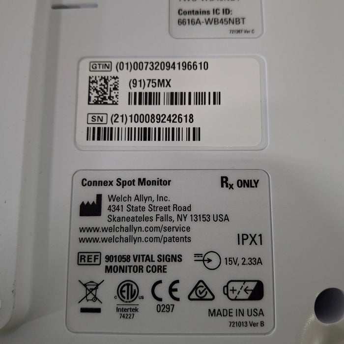 Welch Allyn Connex Spot 75MX Vital Signs Monitor Monitor