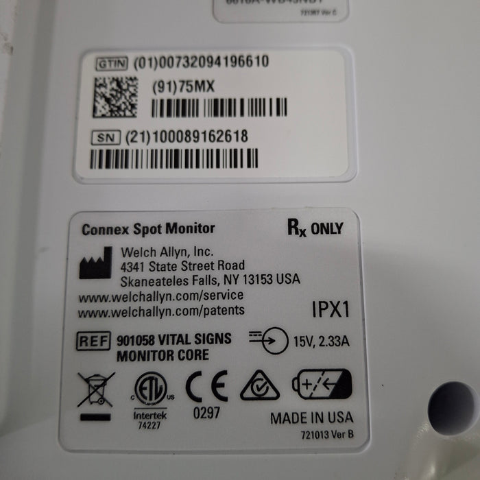 Welch Allyn Connex Spot 75MX Vital Signs Monitor Monitor