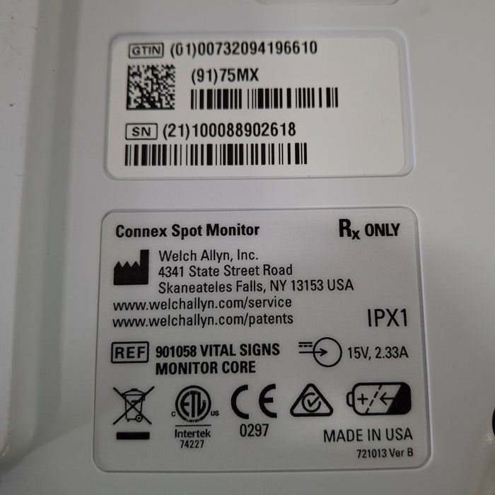 Welch Allyn Connex Spot 75MX Vital Signs Monitor Monitor