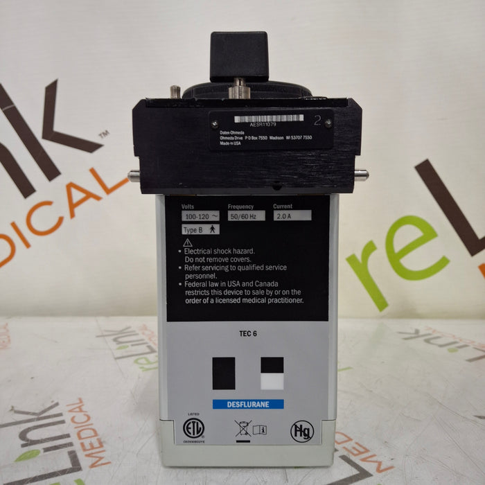 Datex-Ohmeda Tec 6 Plus Desflurane Vaporizer