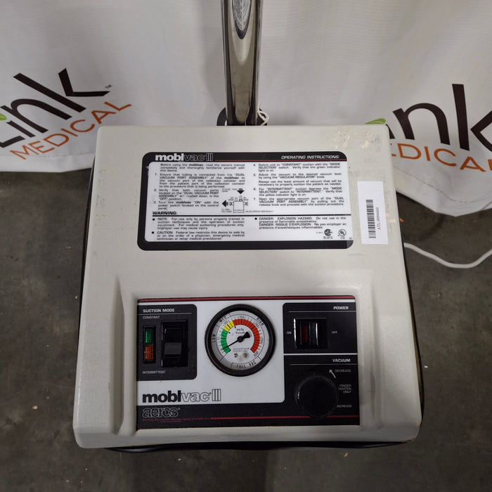 Aeros Aeros Moblvac III Portable Suction Unit Surgical Equipment reLink Medical