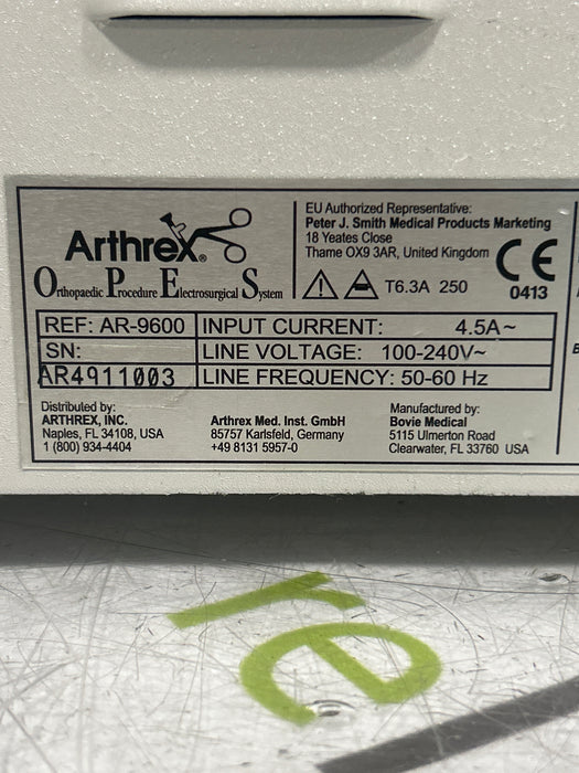 Arthrex Arthrex OPES AR-9600 Electrosurgical Unit Electrosurgical Units reLink Medical