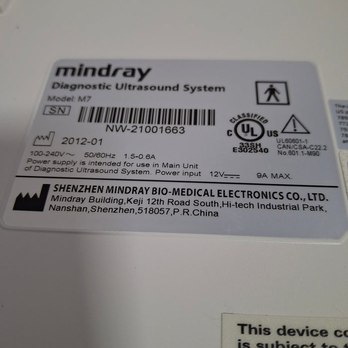 Mindray M7 Ultrasound