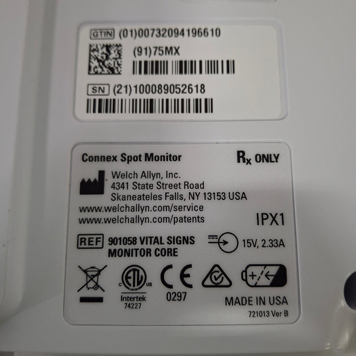 Welch Allyn Connex Spot 75MX Vital Signs Monitor Monitor