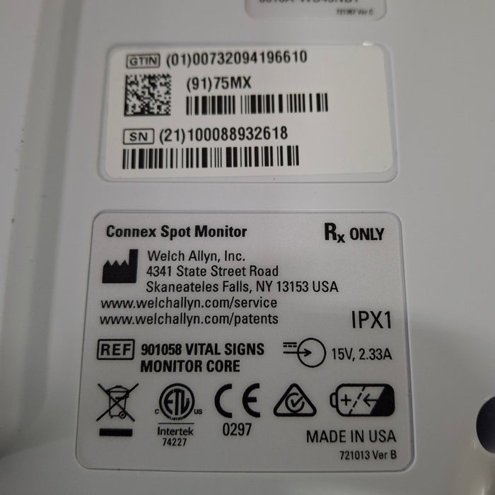 Welch Allyn Connex Spot 75MX Vital Signs Monitor Monitor