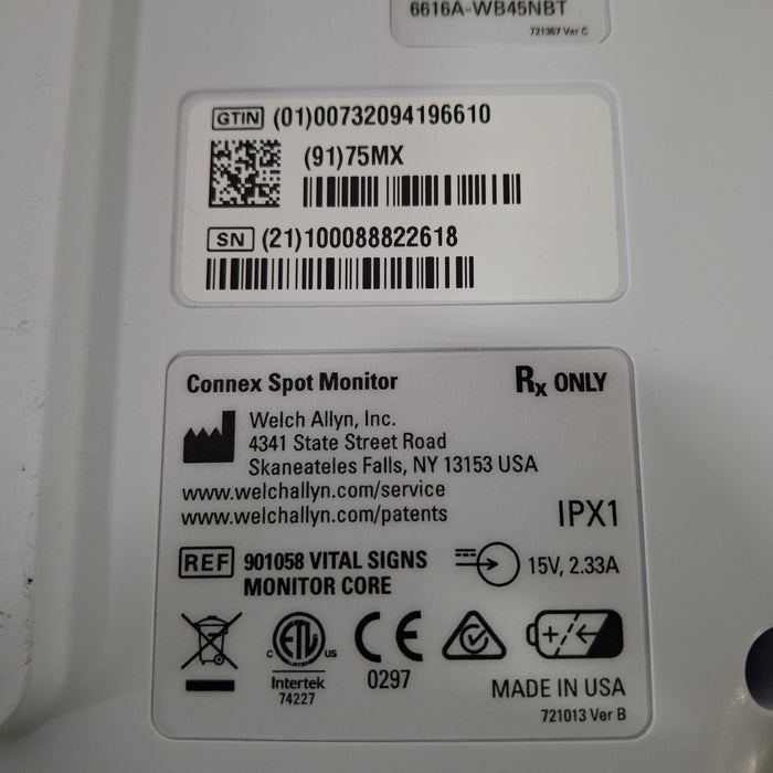 Welch Allyn Connex Spot 75MX Vital Signs Monitor Monitor