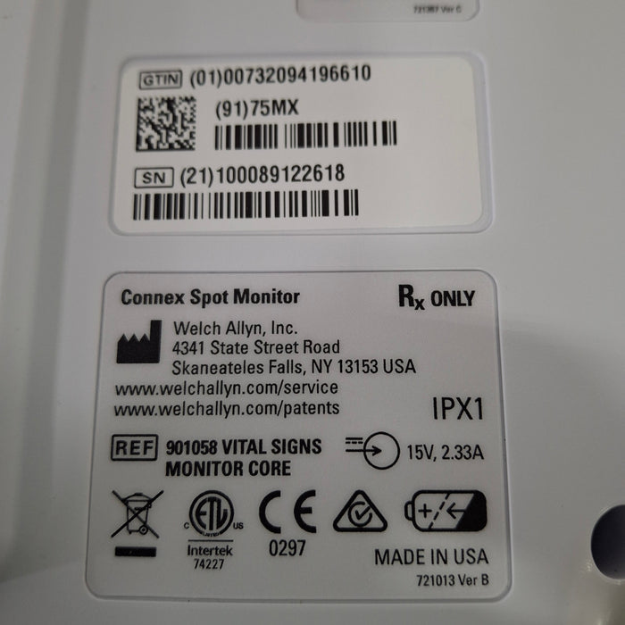 Welch Allyn Connex Spot 75MX Vital Signs Monitor Monitor