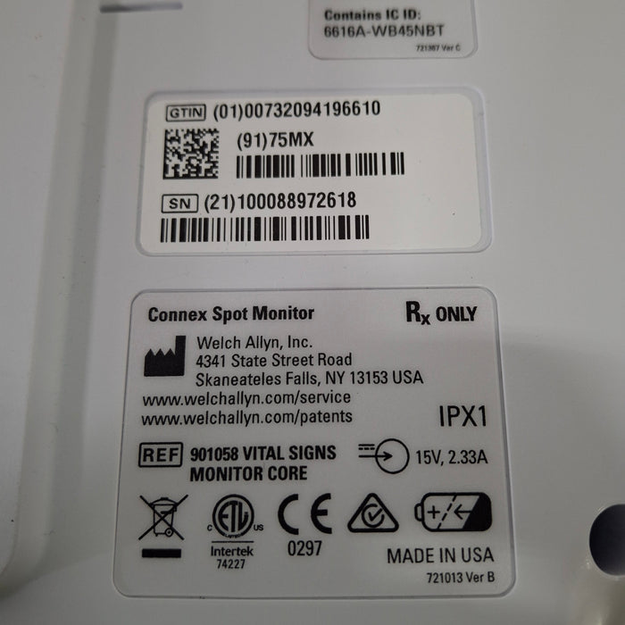 Welch Allyn Connex Spot 75MX Vital Signs Monitor Monitor