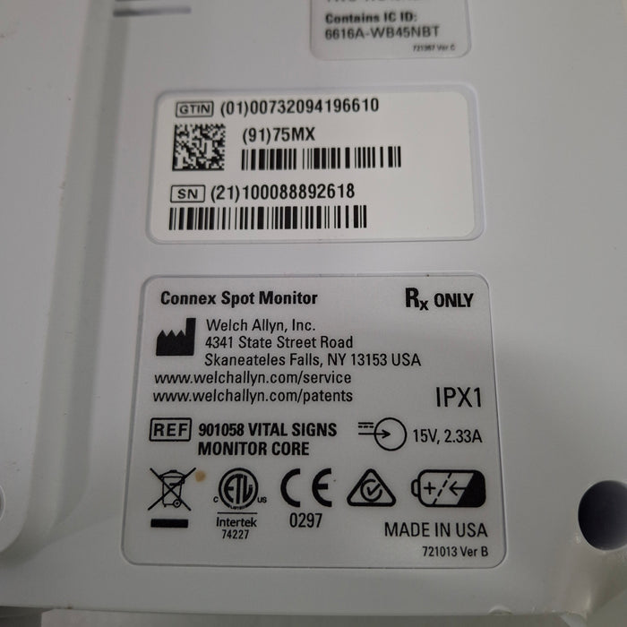 Welch Allyn Connex Spot 75MX Vital Signs Monitor Monitor