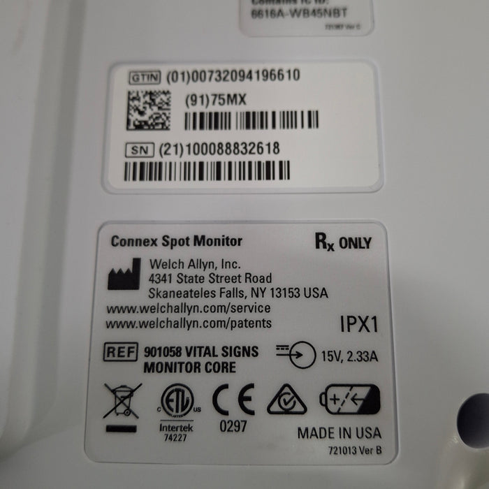 Welch Allyn Connex Spot 75MX Vital Signs Monitor Monitor