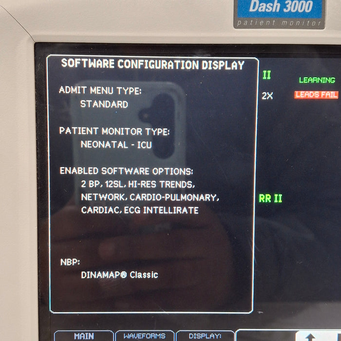 GE Healthcare Dash 3000 - GE/Nellcor SpO2 Patient Monitor