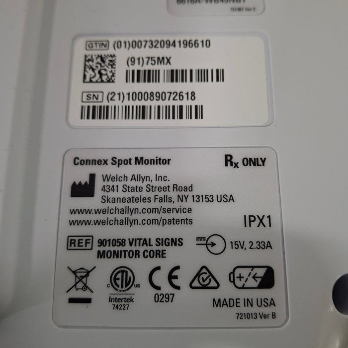 Welch Allyn Connex Spot 75MX Vital Signs Monitor Monitor