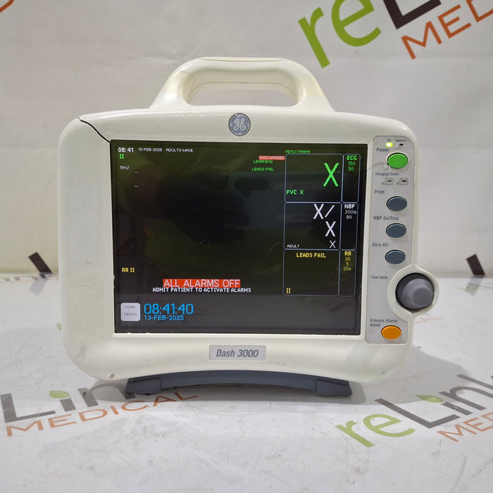 GE Healthcare Dash 3000 - Masimo SpO2 Patient Monitor