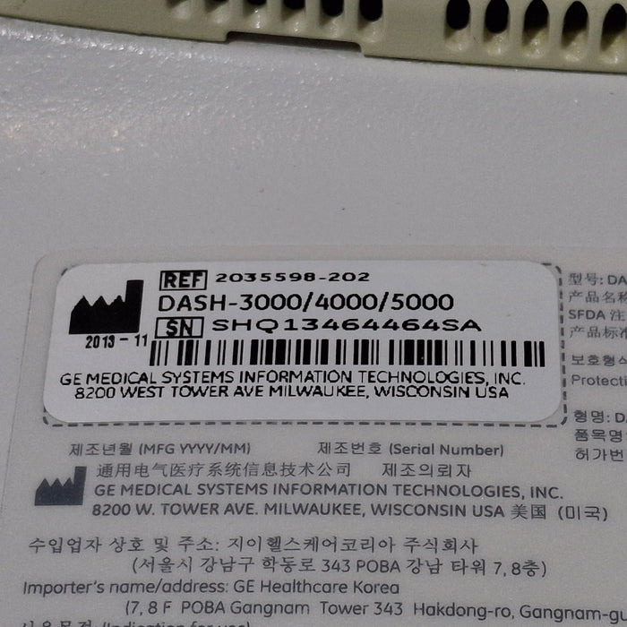 GE Healthcare GE Healthcare Dash 4000 - Masimo SpO2 Patient Monitor Patient Monitors reLink Medical