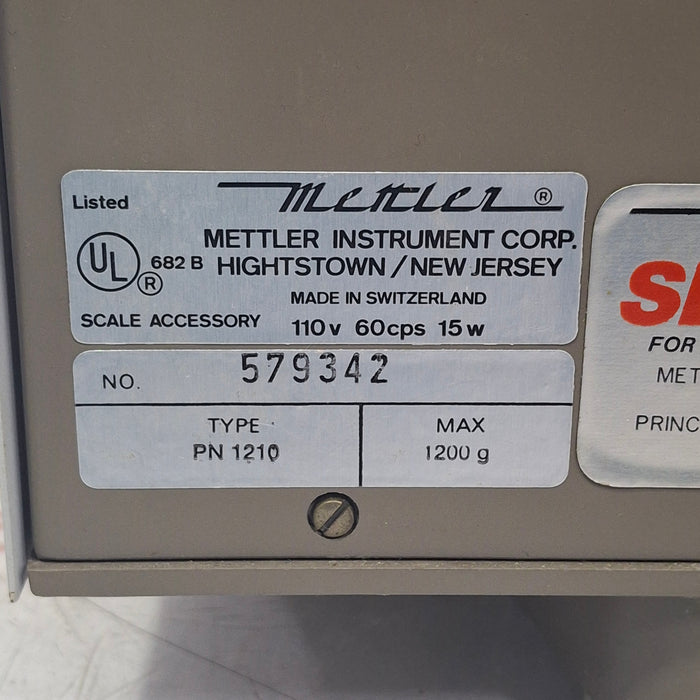 Mettler-Toledo, Inc. 1210 Scale