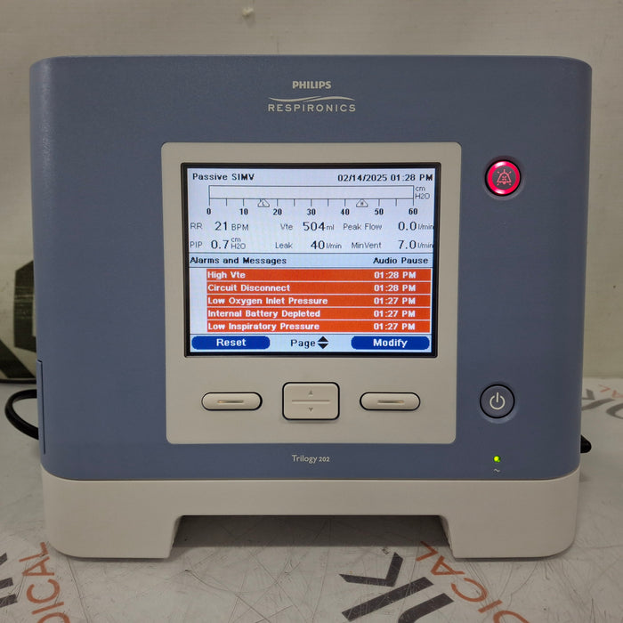 Respironics Trilogy 202 Ventilator