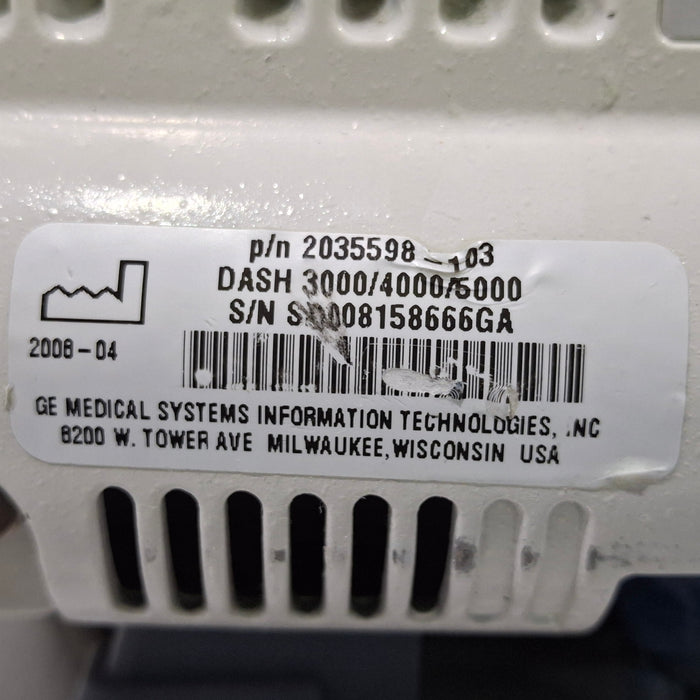 GE Healthcare Dash 3000 - GE/Nellcor SpO2 Patient Monitor
