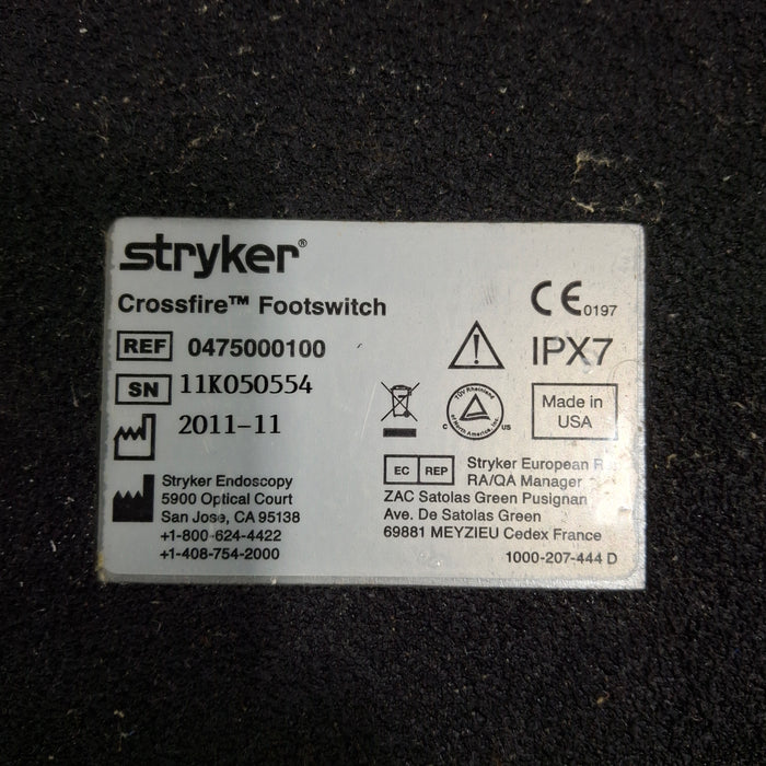Stryker Stryker Crossfire Footswitch Surgical Equipment reLink Medical