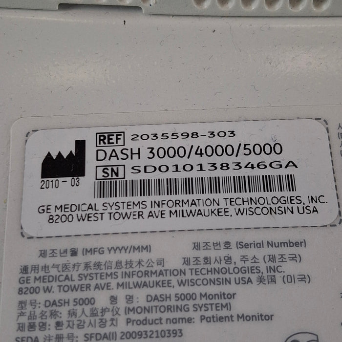 GE Healthcare GE Healthcare Dash 5000 - Masimo SpO2 Patient Monitor Patient Monitors reLink Medical